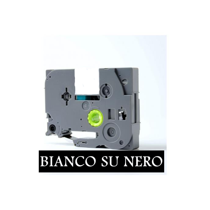 9mmX8m Nastro laminato compatibile per Brother TZe-325 bianco su nero