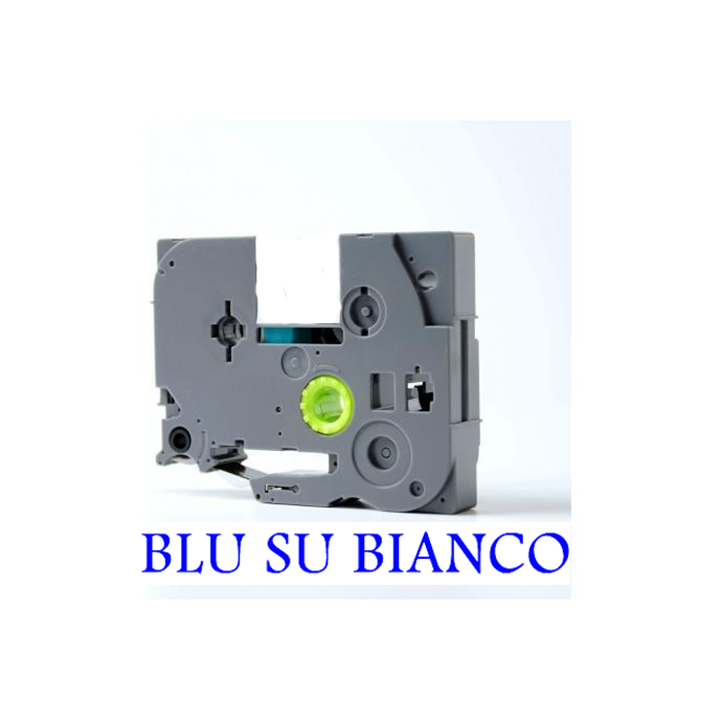 12mmX8m Nastro laminato compatibile per Brother TZe-535 bianco su blu