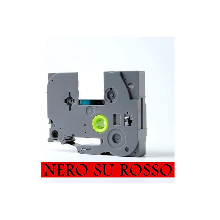9mmX8m Nastro laminato compatibile per Brother TZe-421 nero su rosso