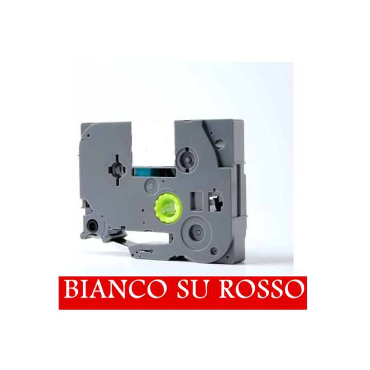 12mmX8m Nastro laminato compatibile per Brother TZe-435 bianco su ros.