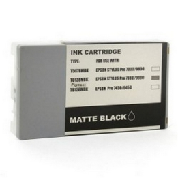Cartuccia comp. per Epson T6128 nero opaco ink dye