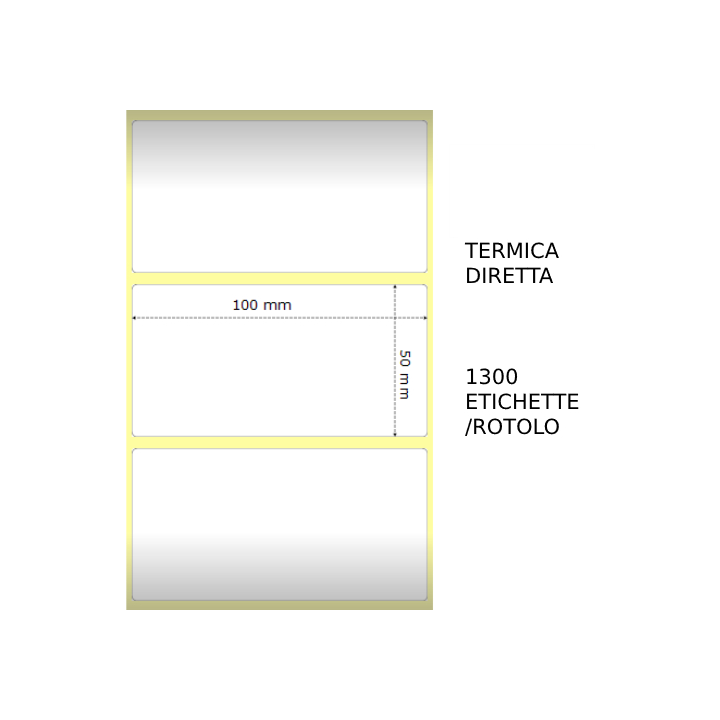 Termica diretta Etichette permanente per ZEBRA 100mm*50mm 1300pz