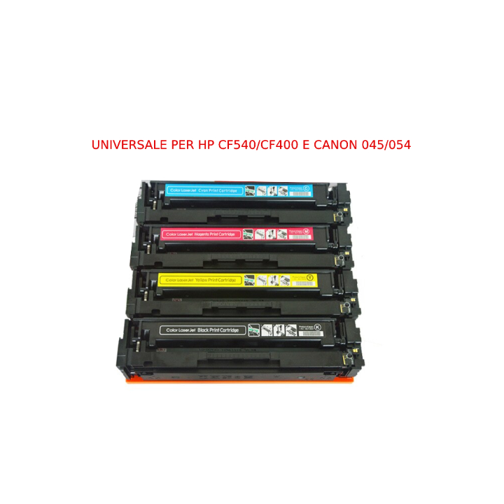 Toner universale per HP CF540X 203X CF400X 201X CANON 054H 045H nero..