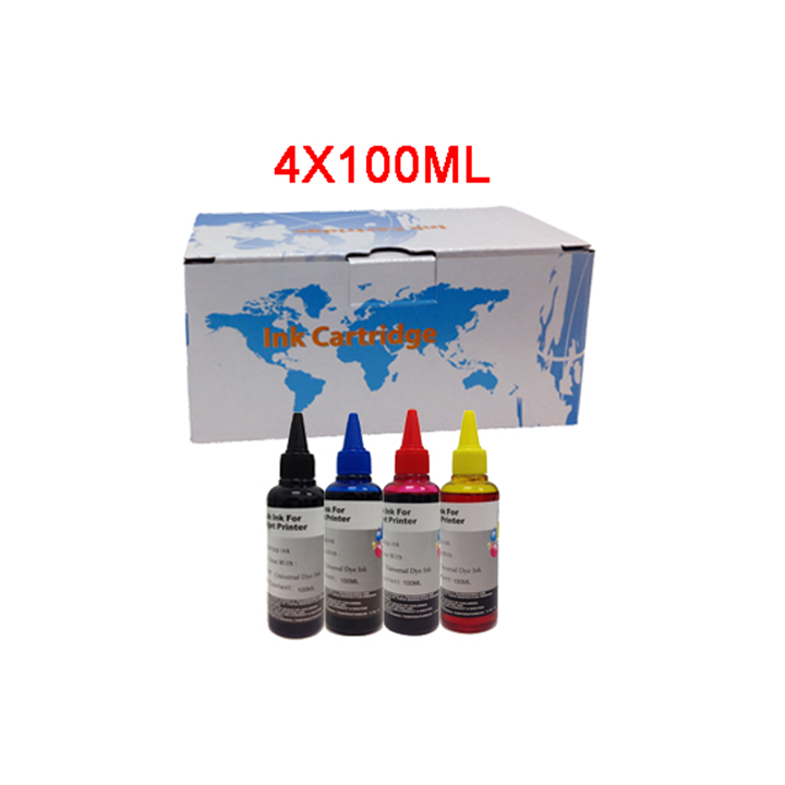5X100ml Kit inchiostri universali 2xNero 1xCiano 1xMagenta 1xGiallo
