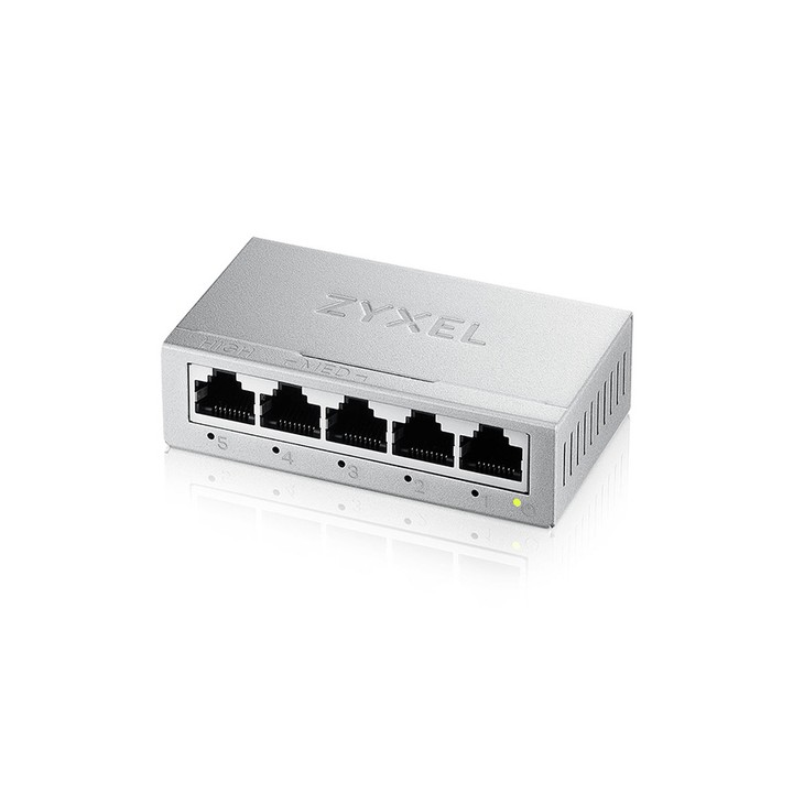 ZYXEL SWITCH UNMANAGED GS-105B V5 , 5 PORTE GIGABIT, CHASSIS METALLO,.