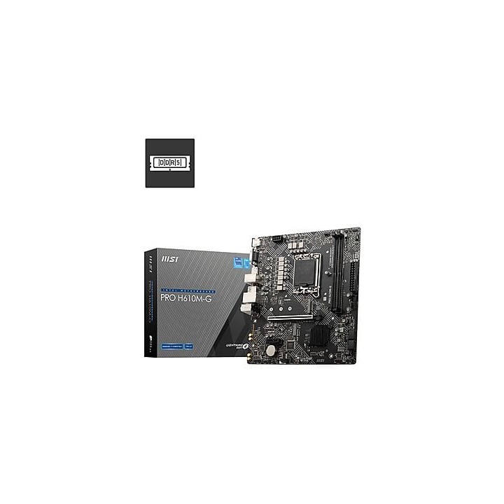 MSI MB H610, PRO H610M-G DDR5, LGA 1700, 2DDR5,1PCI-Ex16,1PCI-Ex1,2M..