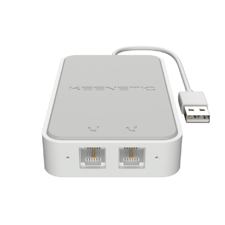 KEENETIC LINEAR (KN-3110), ADATTATORE VOIP 2 PORTE FXS RJ11, COMPATIB.