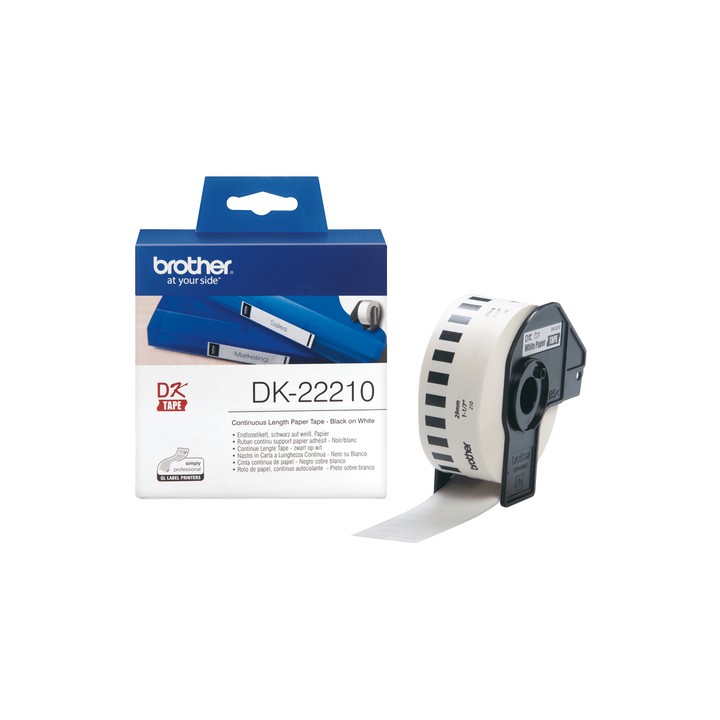 BROTHER DK-22210 NASTRO NERO TERMICO, 29MM, 30,48 METRI DI LUNGHEZZA