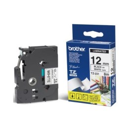 BROTHER NASTRO LAMINATO DA 12 MM (8M) NERO/BIANCO